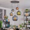 Koyoto Hängeleuchte Glas 15 cm, 20 cm, 25 cm, 30 cm Blau, Chrom, Grün, Kupferfarben, Rauchfarben, 5-flammig