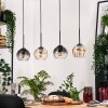 Koyoto Hängeleuchte Glas 15 cm Naturfarben, Schwarz, 4-flammig