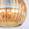 Ripoll Deckenleuchte Glas 15 cm Gold, Schwarz, 3-flammig