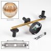Ripoll Deckenleuchte Glas 15 cm Gold, Schwarz, 3-flammig