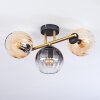 Koyoto Deckenleuchte Glas 15 cm Gold, Schwarz, 3-flammig