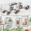 Koyoto Deckenleuchte Glas 15 cm Chrom, Rauchfarben, 10-flammig