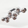 Ripoll Deckenleuchte Glas 15 cm Chrom, Rauchfarben, 10-flammig
