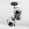 Chehalis Deckenleuchte Glas 12 cm, 15 cm Chrom, Klar, Rauchfarben, 4-flammig