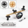 Ripoll Deckenleuchte Glas 15 cm Gold, Schwarz, 3-flammig