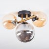 Chehalis Deckenleuchte Glas 12 cm, 15 cm Gold, Schwarz, 3-flammig