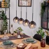 Koyoto Hängeleuchte Glas 15 cm Naturfarben, Schwarz, 4-flammig
