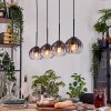 Koyoto Hängeleuchte Glas 15 cm Naturfarben, Schwarz, 4-flammig