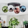 Gastor Deckenleuchte Glas 15 cm Blau, Chrom, Grün, Kupferfarben, Rauchfarben, 4-flammig