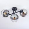 Koyoto Deckenleuchte Glas 15 cm Klar, Rauchfarben, 3-flammig