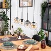 Ripoll Hängeleuchte Glas 15 cm Naturfarben, Schwarz, 4-flammig