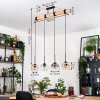 Ripoll Hängeleuchte Glas 15 cm Naturfarben, Schwarz, 4-flammig