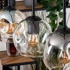 Ripoll Hängeleuchte Glas 15 cm Naturfarben, Schwarz, 4-flammig