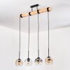 Ripoll Hängeleuchte Glas 15 cm Naturfarben, Schwarz, 4-flammig