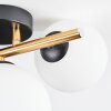 Chehalis Deckenleuchte Glas 12 cm, 15 cm Gold, Schwarz, 3-flammig