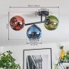 Koyoto Deckenleuchte Glas 15 cm Blau, Grün, Kupferfarben, 3-flammig