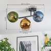 Koyoto Deckenleuchte Glas 15 cm Blau, Gold, Grün, 3-flammig