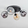 Ripoll Deckenleuchte Glas 15 cm Bernsteinfarben, Klar, Rauchfarben, 4-flammig