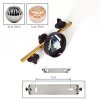 Chehalis Deckenleuchte Glas 10 cm Gold, Schwarz, 3-flammig