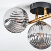 Chehalis Deckenleuchte Glas 12 cm Gold, Schwarz, 3-flammig