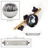 Chehalis Deckenleuchte Glas 12 cm Gold, Schwarz, 3-flammig