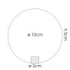 Glas-Lampenschirm Chehalis Ersatzglas 10 cm Klar, Kupferfarben