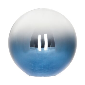 Lampenschirm aus Glas Bernado Ersatzglas 10 cm Blau, Klar