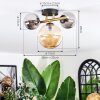 Chehalis Deckenleuchte Glas 10 cm, 15 cm Gold, Schwarz, 3-flammig
