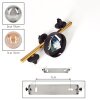 Chehalis Deckenleuchte Glas 10 cm, 15 cm Gold, Schwarz, 3-flammig