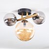 Chehalis Deckenleuchte Glas 10 cm, 15 cm Gold, Schwarz, 3-flammig