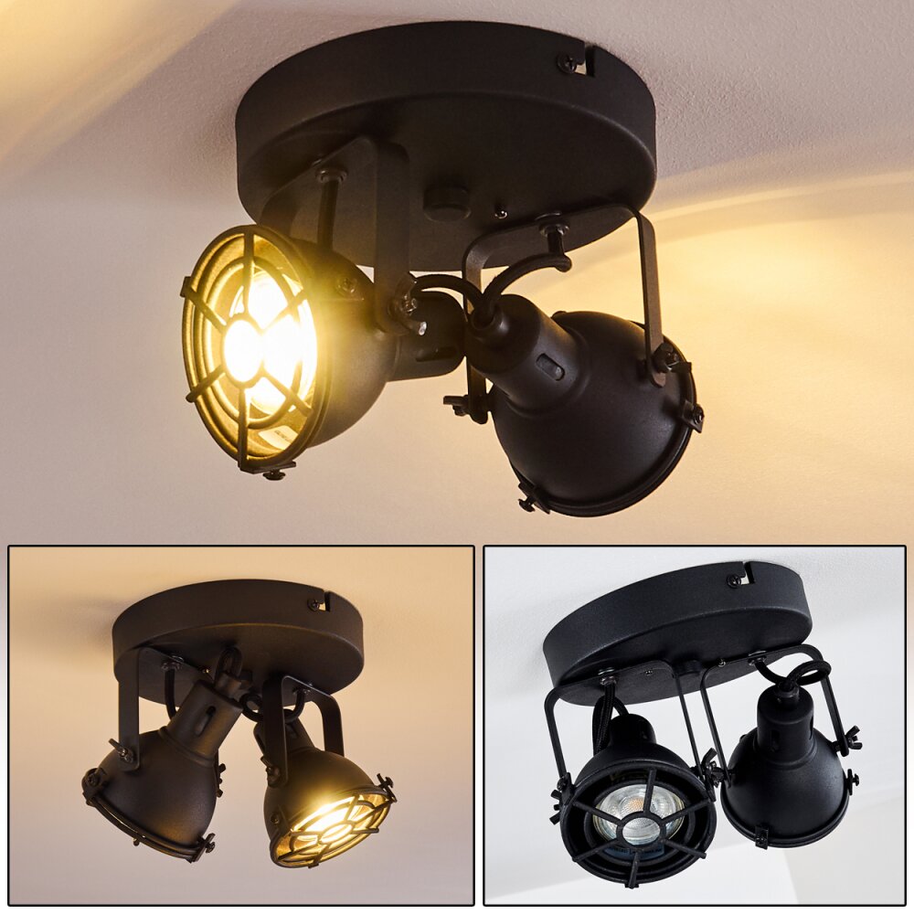 Jonsered Deckenleuchte Schwarz, 2-flammig main product photo