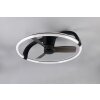 Reality Stockholm Deckenventilator mit Beleuchtung LED Schwarz, 1-flammig, Fernbedienung