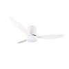 Reality Göteborg Deckenventilator mit Beleuchtung LED Weiß, 1-flammig, Fernbedienung