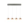 Trio Dios Pendelleuchte LED Nickel-Matt, 4-flammig