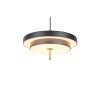 Trio KEATON Pendelleuchte LED Schwarz-Gold, 1-flammig