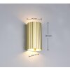 Trio Soka Wandleuchte Gold, 2-flammig