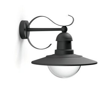 Philips Topiary Wandleuchte Schwarz, 1-flammig