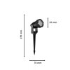 Philips Caper Gartenleuchte LED Schwarz, 1-flammig