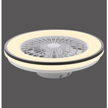 Just Light LENO Deckenleuchte LED Schwarz, 1-flammig, Fernbedienung, Farbwechsler