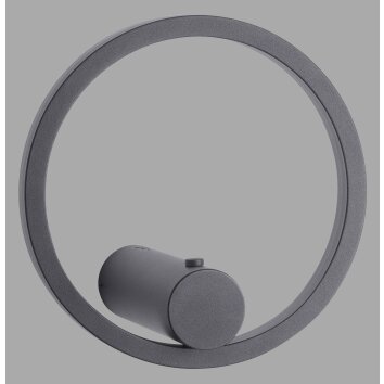 Just Light ARCHIE AKKU-Wandleuchte LED Anthrazit, 1-flammig, Fernbedienung