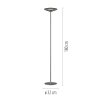 Paul Neuhaus PURE Moon Stehleuchte LED Silber, 2-flammig