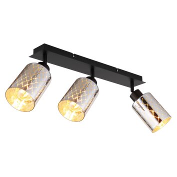 Globo Alonso Deckenleuchte Schwarz, 3-flammig