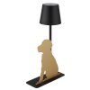 Hundelampe Globo Furri Tischleuchte LED Gold, Schwarz, 1-flammig