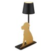 Hundelampe Globo Furri Tischleuchte LED Gold, Schwarz, 1-flammig