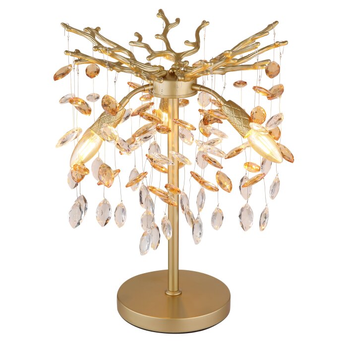 Globo Queena Tischleuchte Gold, 3-flammig