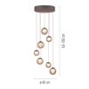 Paul Neuhaus PURE Popup Pendelleuchte LED Bronze, 7-flammig, Fernbedienung