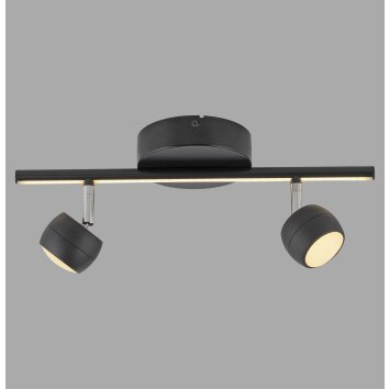 JUST LIGHT JARIK Deckenleuchte LED Schwarz, 3-flammig