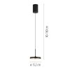 JUST LIGHT PLATA Pendelleuchte LED Schwarz, 1-flammig