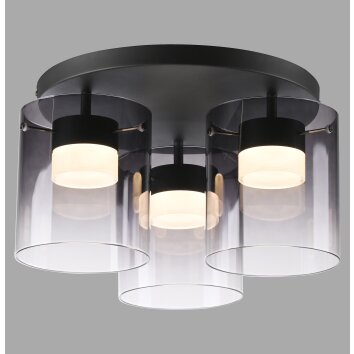 JUST LIGHT ELIO Deckenleuchte LED Schwarz, 3-flammig