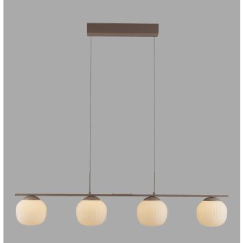 JUST LIGHT NAMI Pendelleuchte LED Sandfarben, 4-flammig